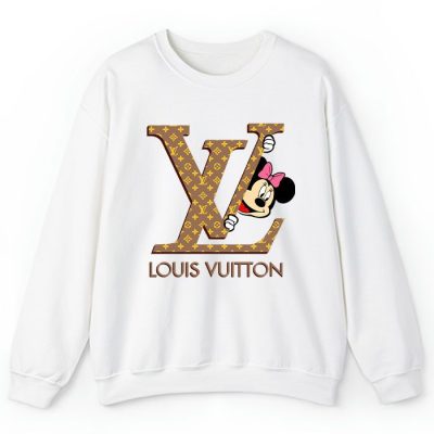 Louis Vuitton Logo Luxury Monogram Canvas Pattern Minnie Mouse Crewneck Sweatshirt CSTB1179