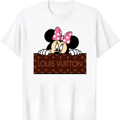 Louis Vuitton Logo Luxury Monogram Canvas Pattern Minnie Mouse LV Unisex T-Shirt CB421