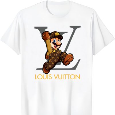 Louis Vuitton Logo Luxury Monogram Canvas Pattern Super Mario LV Unisex T-Shirt CB399