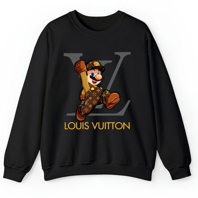 Louis Vuitton Logo Luxury Monogram Canvas Pattern Supper Mario Crewneck Sweatshirt CSTB1137