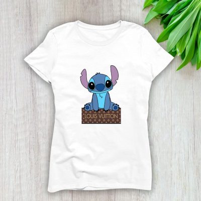 Louis Vuitton Logo Luxury Stitch Lady T-Shirt Luxury Tee For Women LDS1627