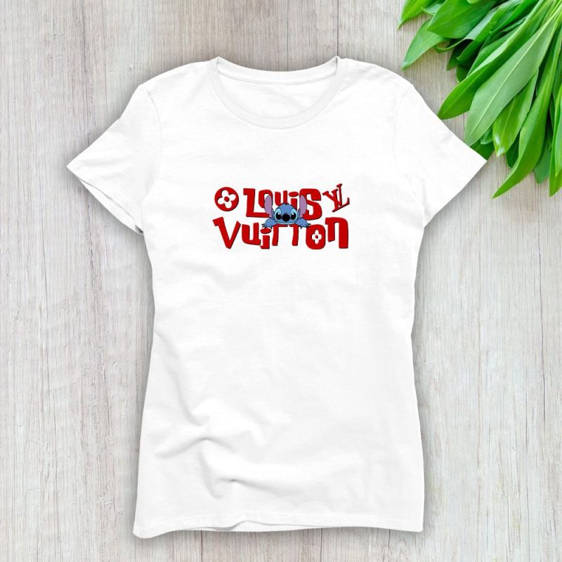 Louis Vuitton Logo Luxury Stitch Lady T-Shirt Luxury Tee For Women LDS1630