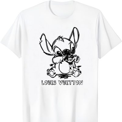 Louis Vuitton Logo Luxury Stitch Mickey Mouse LV Unisex T-Shirt TTB2260