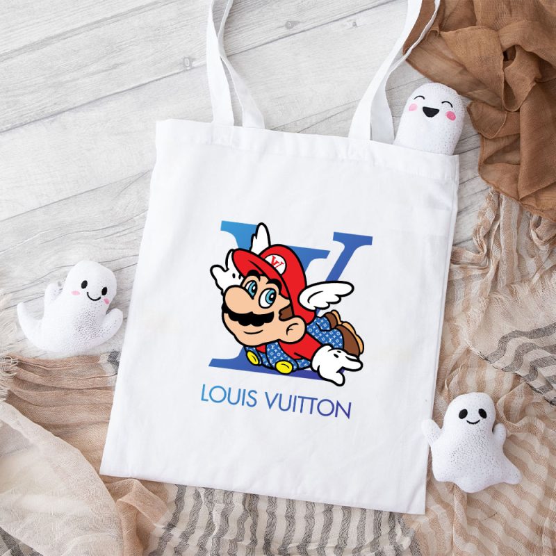 Louis Vuitton Logo Luxury Super Mario Cotton Canvas Tote Bag TTB1608