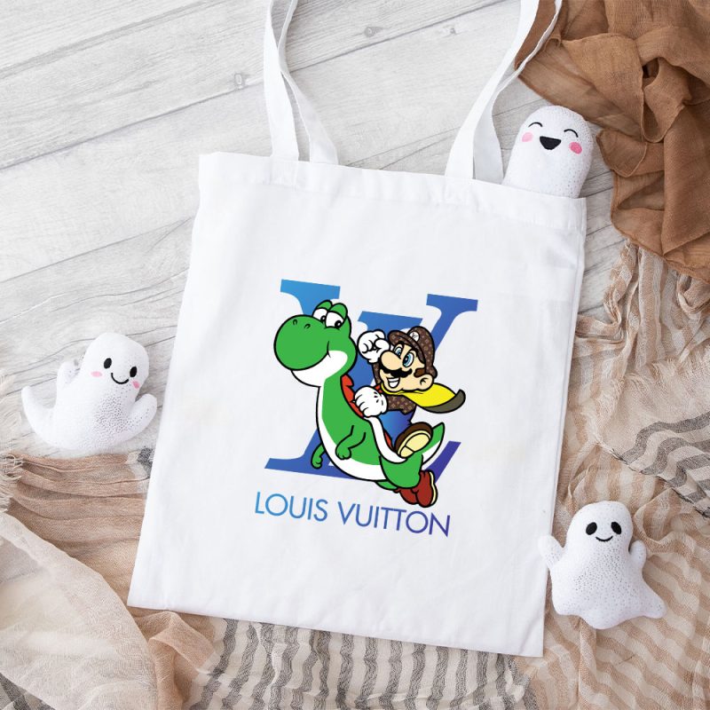 Louis Vuitton Logo Luxury Super Mario Cotton Canvas Tote Bag TTB1611