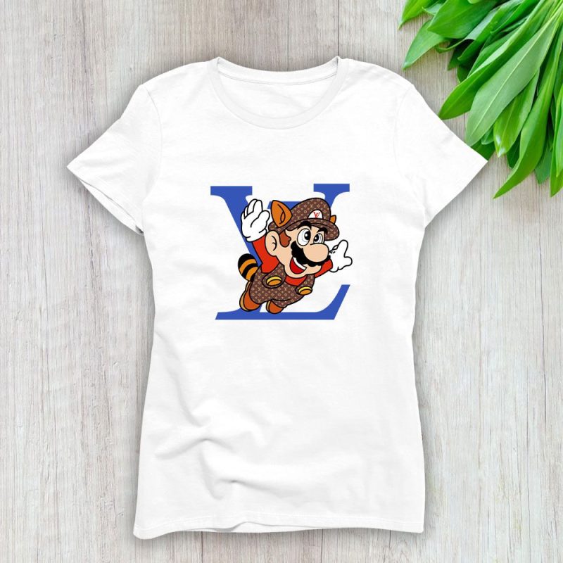 Louis Vuitton Logo Luxury Super Mario Lady T-Shirt Luxury Tee For Women LDS1608