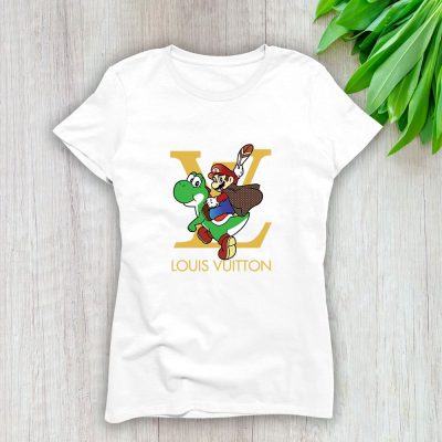 Louis Vuitton Logo Luxury Super Mario Lady T-Shirt Luxury Tee For Women LDS1609