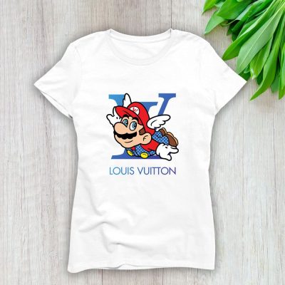 Louis Vuitton Logo Luxury Super Mario Lady T-Shirt Luxury Tee For Women LDS1610