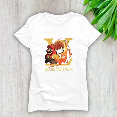 Louis Vuitton Logo Luxury Super Mario Lady T-Shirt Luxury Tee For Women LDS1611