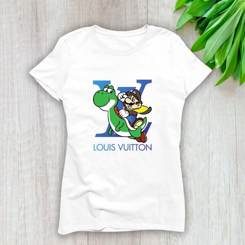 Louis Vuitton Logo Luxury Super Mario Lady T-Shirt Luxury Tee For Women LDS1613