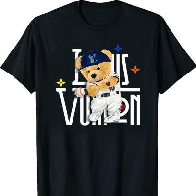 Louis Vuitton Logo Luxury Teddy Bear Baseball Unisex T-Shirt NTB2724