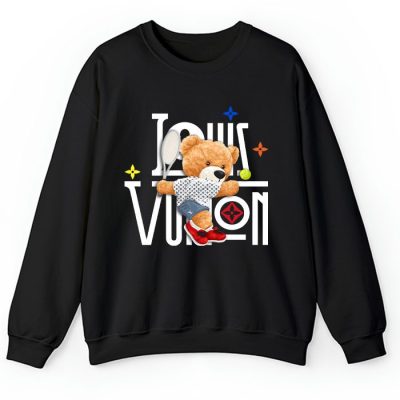 Louis Vuitton Logo Luxury Teddy Bear Tennis Crewneck Sweatshirt CSTB1069