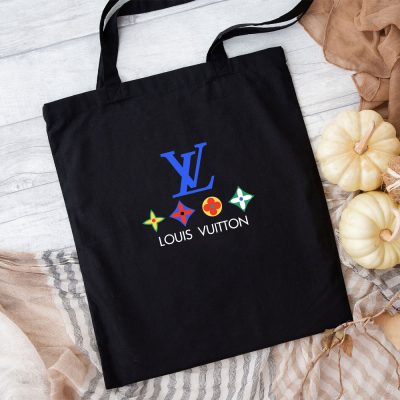 Louis Vuitton Logo Luxury With Color Monogram Cotton Canvas Tote Bag TTB1683