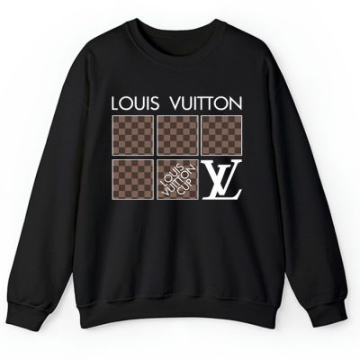 Louis Vuitton Logo Luxury With Damier Pattern Crewneck Sweatshirt CSTB1155