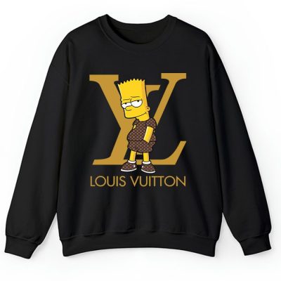 Louis Vuitton Luxury Logo Bart Simpson Monogram Canvas Pattern Crewneck Sweatshirt CSTB1165