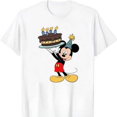 Louis Vuitton Monogram Canvas Pattern Happy Birthday Mickey Mouse Unisex T-Shirt NTB2639