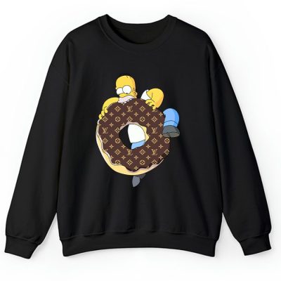 Louis Vuitton Monogram Canvas Pattern Homer Simpson Crewneck Sweatshirt CSTB1166