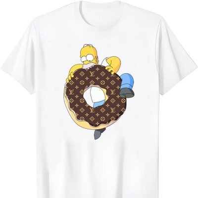 Louis Vuitton Monogram Canvas Pattern Homer Simpson LV Unisex T-Shirt CB412