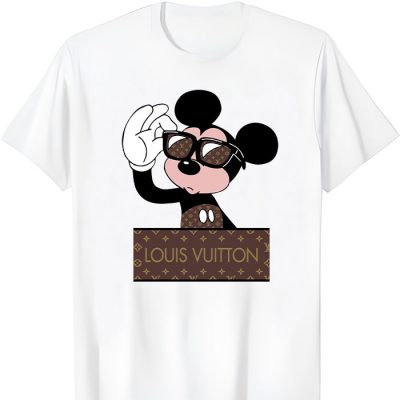 Louis Vuitton Monogram Canvas Pattern Mickey Mouse Unisex T-Shirt NTB2640