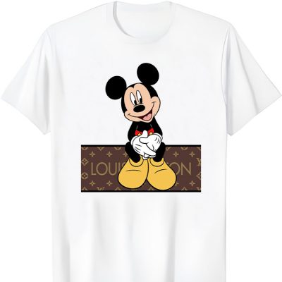 Louis Vuitton Monogram Canvas Pattern Mickey Mouse Unisex T-Shirt NTB2641