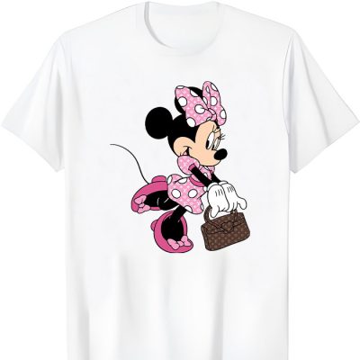 Louis Vuitton Monogram Canvas Pattern Minnie Mouse LV Unisex T-Shirt CB425