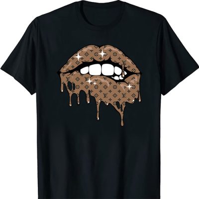 Louis Vuitton Monogram Canvas Pattern Sexy Lips LV Unisex T-Shirt CB416