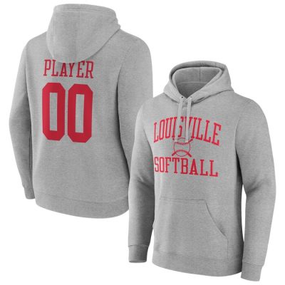 Louisville Cardinals Softball Pick-A-Player NIL Gameday Tradition Pullover Hoodie - Gray