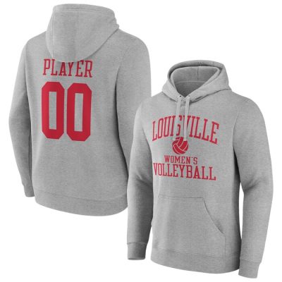 Louisville Cardinals Volleyball Pick-A-Player NIL Gameday Tradition Pullover Hoodie - Gray