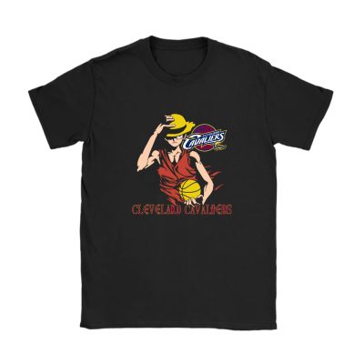 Luffy X One Piece X Cleveland Cavaliers Team X NBA X Basketball Unisex T-Shirt Cotton Tee TAT3939