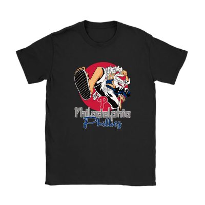 Luffy X Philadelphia Phillies Team X MLB X Baseball Fans Unisex T-Shirt Cotton Tee TAT4392