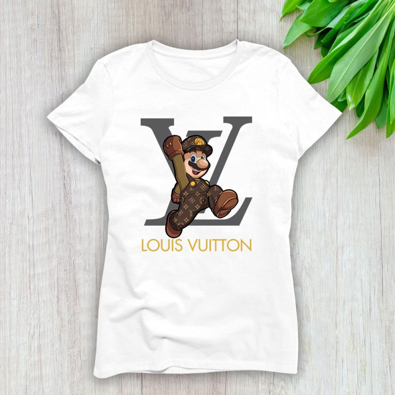 Mario Bros Louis Vuitton Lady T-Shirt Women Tee For Fans TLT1356