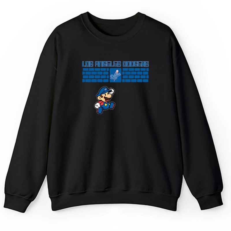 Mario X Los Angeles Dodgers Team X MLB X Baseball Fans Unisex Sweatshirt TAS3145