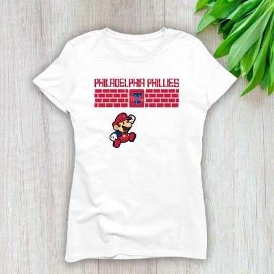 Mario X Philadelphia Phillies Team X MLB X Baseball Fans Lady T-Shirt Women Tee For Fans TLT3114
