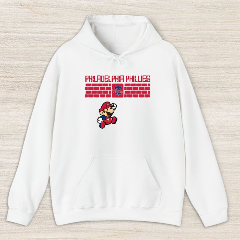 Mario X Philadelphia Phillies Team X MLB X Baseball Fans Unisex Pullover Hoodie TAH3149