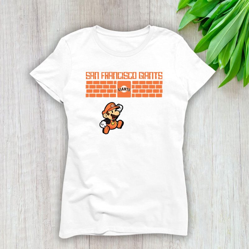 Mario X San Francisco Giants Team X MLB X Baseball Fans Lady T-Shirt Women Tee For Fans TLT3115