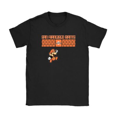 Mario X San Francisco Giants Team X MLB X Baseball Fans Unisex T-Shirt Cotton Tee TAT3150