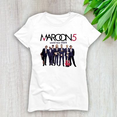 Maroon 5 2024 Tour Anniversary Lady T-Shirt Women Tee TLT4247