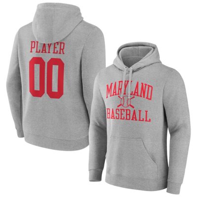 Maryland Terrapins Baseball Pick-A-Player NIL Gameday Tradition Pullover Hoodie - Gray