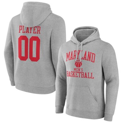 Maryland Terrapins Basketball Pick-A-Player NIL Gameday Tradition Pullover Hoodie- Gray