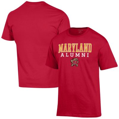 Maryland Terrapins Champion Alumni Logo Stack T-Shirt - Red