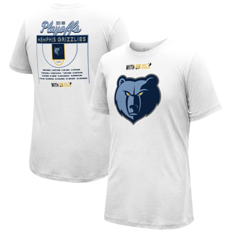 Memphis Grizzlies Stadium Essentials Unisex 2023 NBA Playoffs Roster T-Shirt - White