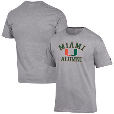 Miami Hurricanes Champion Alumni Logo T-Shirt - Gray