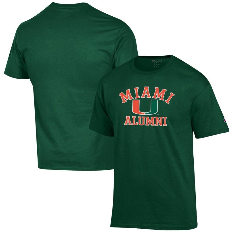 Miami Hurricanes Champion Alumni Logo T-Shirt - Green