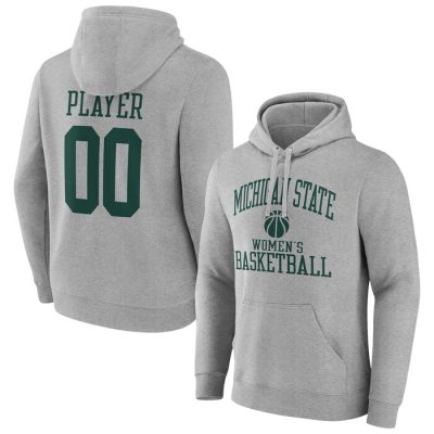 Michigan State Spartans Basketball Pick-A-Player NIL Gameday Tradition Pullover Hoodie- Gray