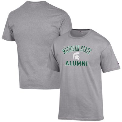 Michigan State Spartans Champion Alumni Logo T-Shirt - Gray