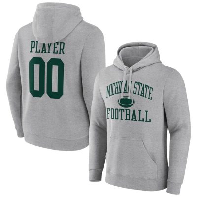 Michigan State Spartans Football Pick-A-Player NIL Gameday Tradition Pullover Hoodie - Gray