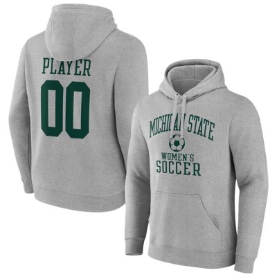 Michigan State Spartans Soccer Pick-A-Player NIL Gameday Tradition Pullover Hoodie- Gray