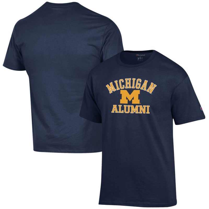 Michigan Wolverines Champion Alumni Logo T-Shirt - Navy