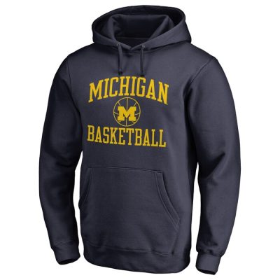Michigan Wolverines In Bounds Pullover Hoodie - Navy