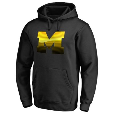 Michigan Wolverines Midnight Mascot Pullover Hoodie - Black